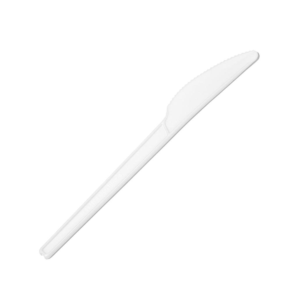 Compostable Knives, White, CPLA, 100 per pack