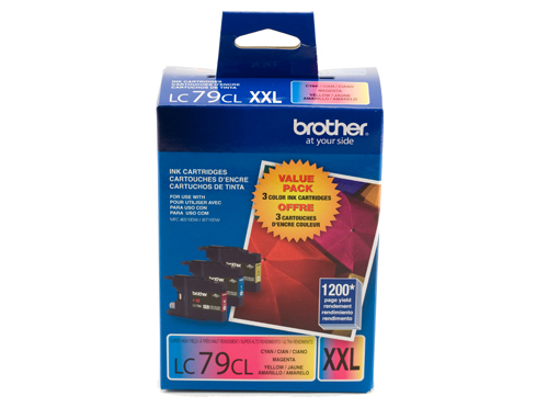 Brother LC793PKS 3-Pack of Innobella Colour Ink Cartridges (1 each of Cyan, Magenta, Yellow), Super High Yield