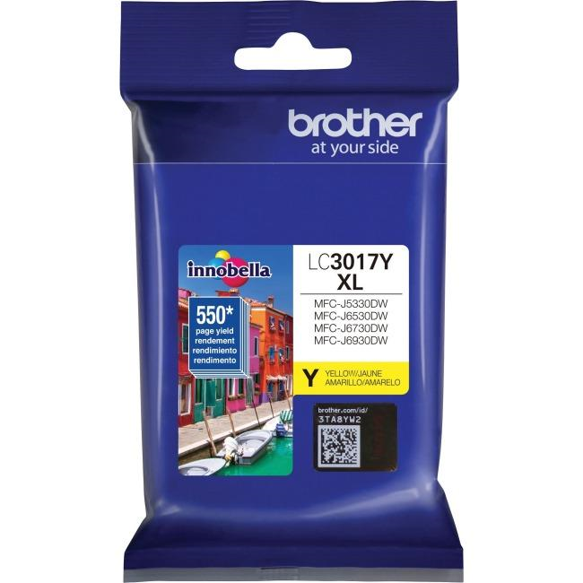 Brother LC3017YS Innobella Yellow Ink Cartridge, High Yield