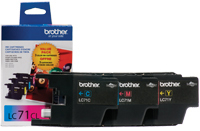 Brother LC713PKS 3-Pack of Innobella Colour Ink Cartridges (1 each of Cyan, Magenta, Yellow), Standard Yield