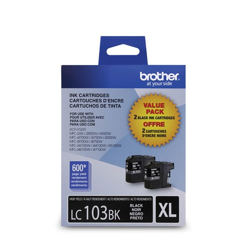 Brother LC1032PKS 2-Pack of Innobella Black Ink Cartridges, High Yield (XL Series)