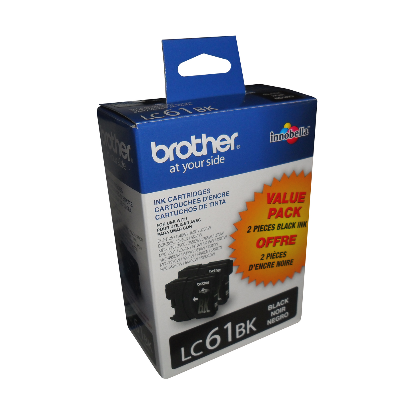 Brother LC612PKS 2-Pack of Innobella Black Ink Cartridges, Standard Yield