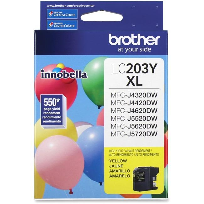 Brother LC203YS Innobella Yellow Ink Cartridge, High Yield (XL Series)