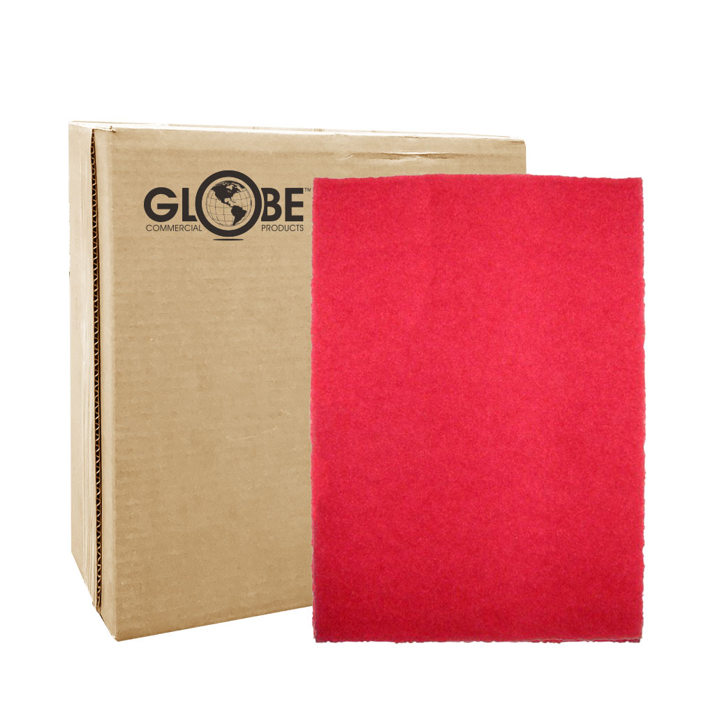 Red Buffing 14" x 20" Rectangular Floor Pad
