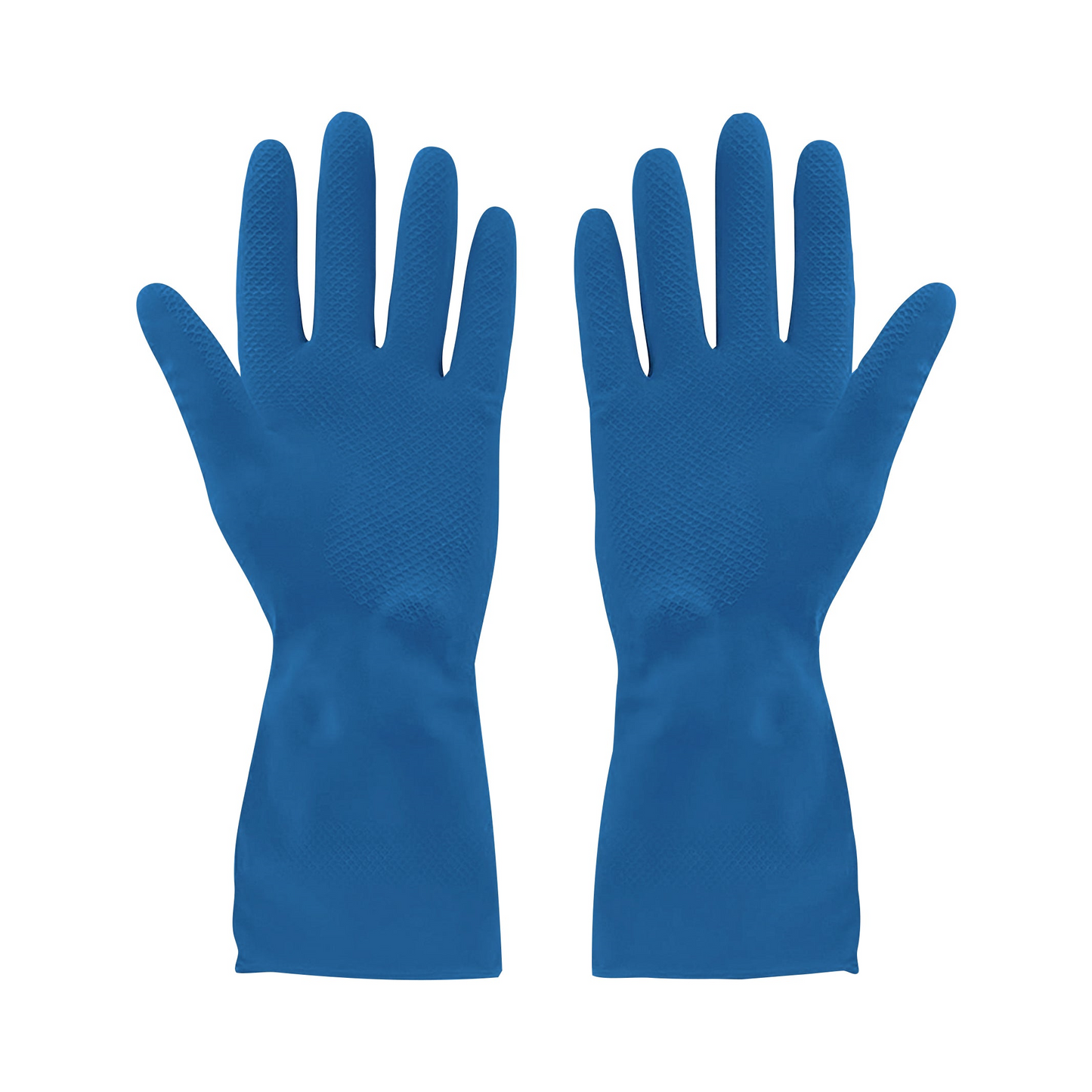 Rubber Gloves Silverlined Powder Blue Large Extended Cuff- (12 pairs)