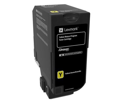 Lexmark74C10Y0 CS720,CS/CX725 Yellow Return Program 3K Toner Cartridge