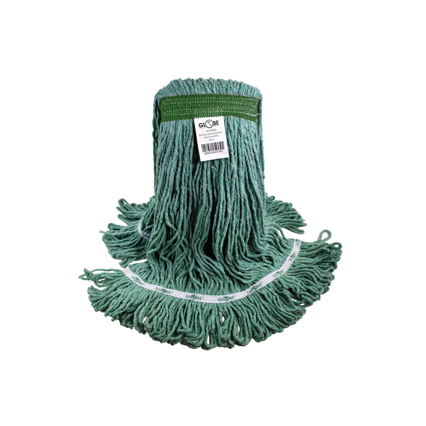 Syn-Pro? Synthetic Looped End Wet Mop Narrow Band Green 32oz Bagged