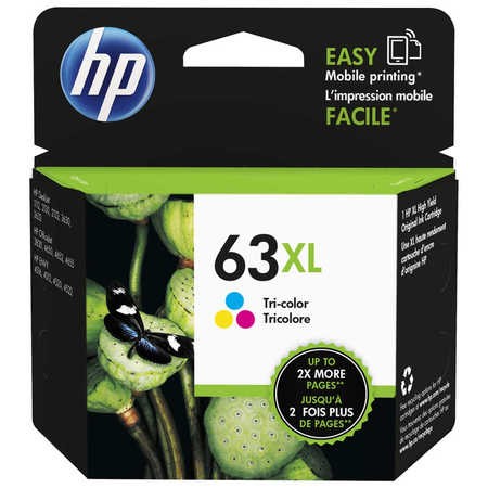 HP63XL High Yield Tri-color Ink (330 PAGE YLD)