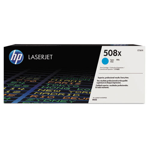 HP 508X High Yld Cyan Toner (9.5K YLD) M553/M577 Series