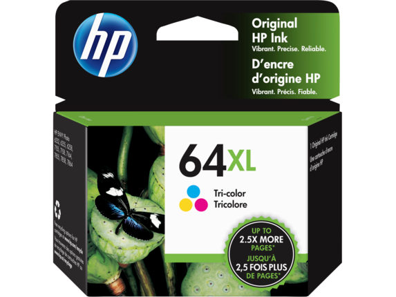 HP 64XL High Yield Tri- Color original ink cartridge