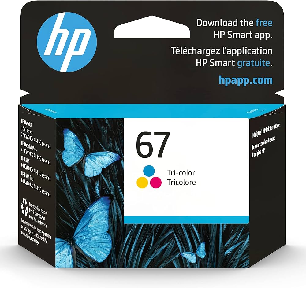 HP67 TRI-COLOR INK CTG (100 YLD) ENVY 6052/6055/6058/6075