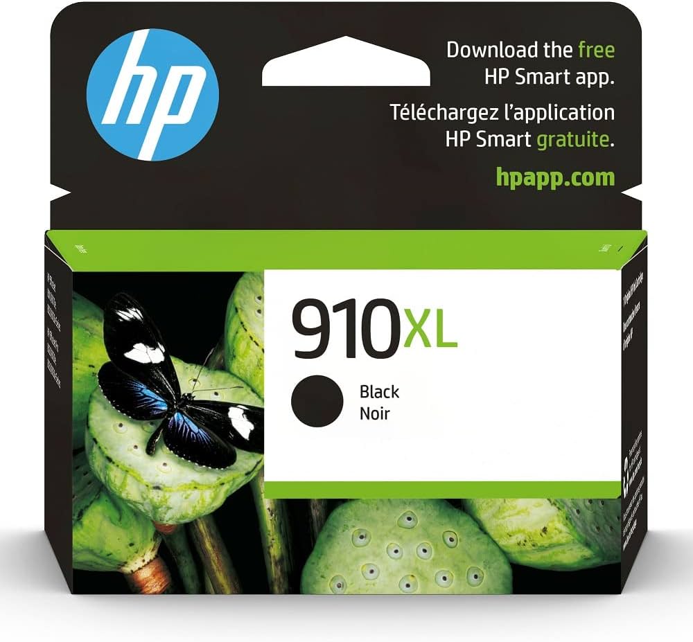 HP Genuine OEM 3YL65AN HP910XL Black Ink Cartridge 825 YLD