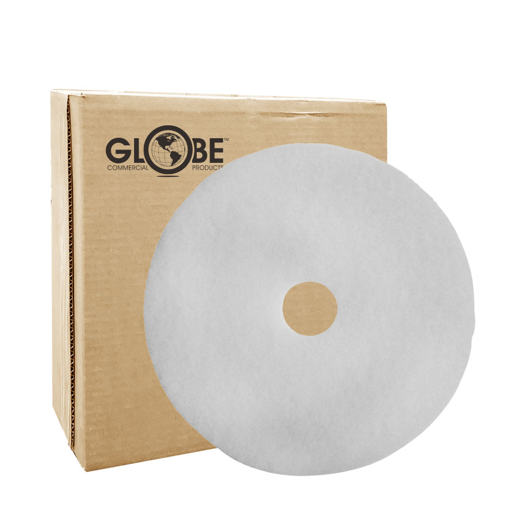 19"  White Super Polish Floor Pad