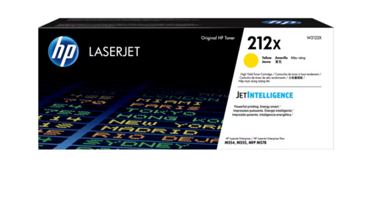 HP Genuine OEM (W2122X) HP212X Hi Yld Yell Toner Ctg (10K Yld)