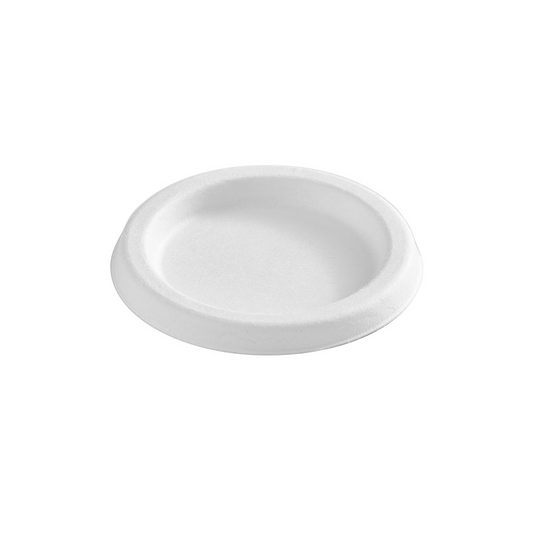 Portion Cup Lids Bagasse Compostable - 2 Oz / White (Pack of 100)