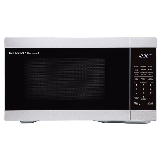 SHARP SMC1162KSC Carousel? Countertop Microwave Oven 1.1 cu. ft. 900W Stainless Steel