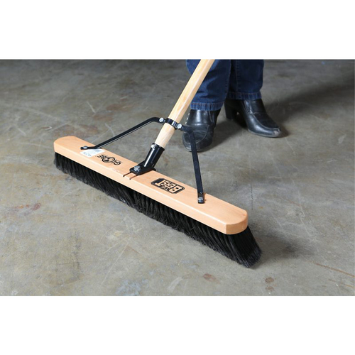 36" Assembled Wood Block Contractor push broom-Medium