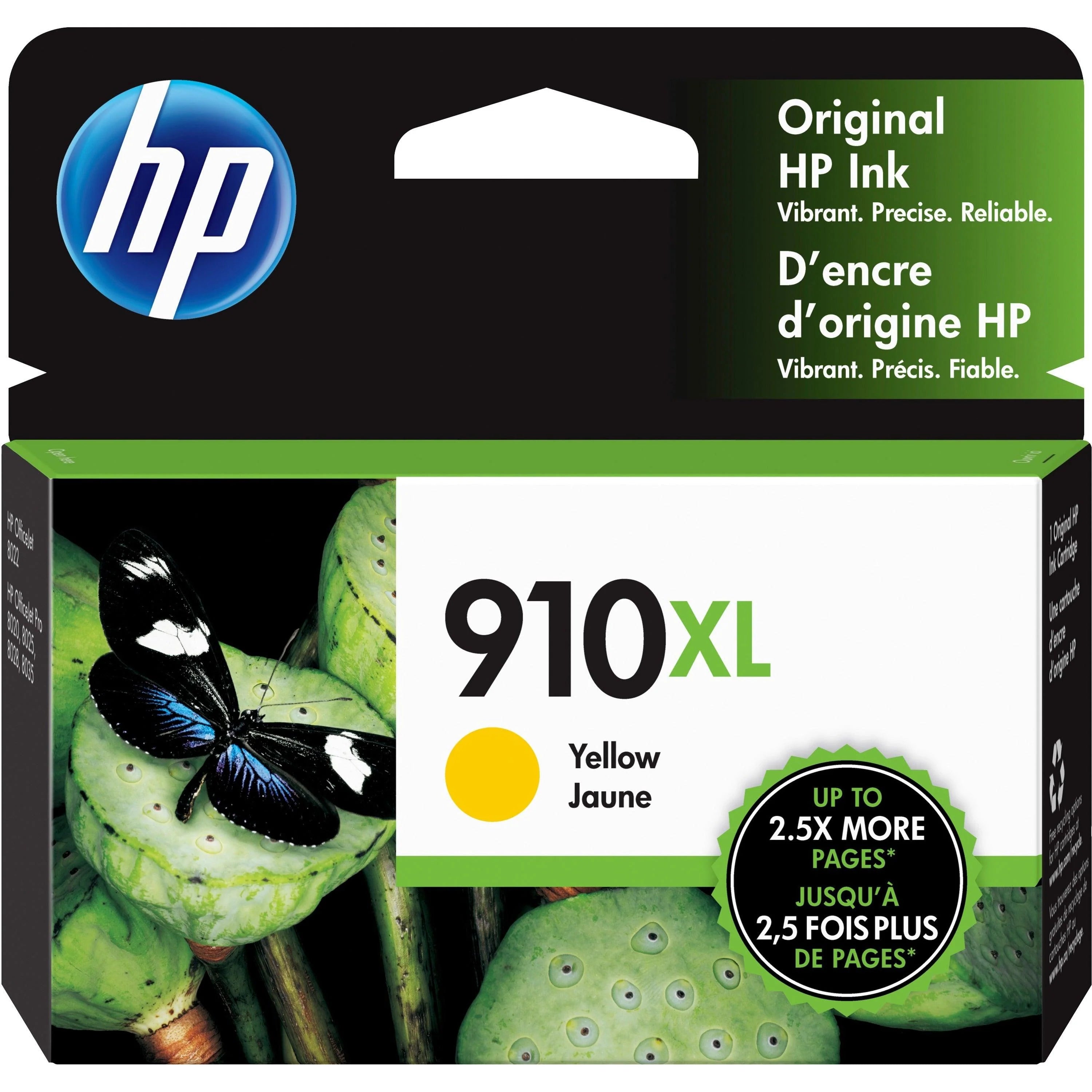 HP Genuine OEM 3YL64AN HP910XL Yellow Ink Cartrige 825 YLD