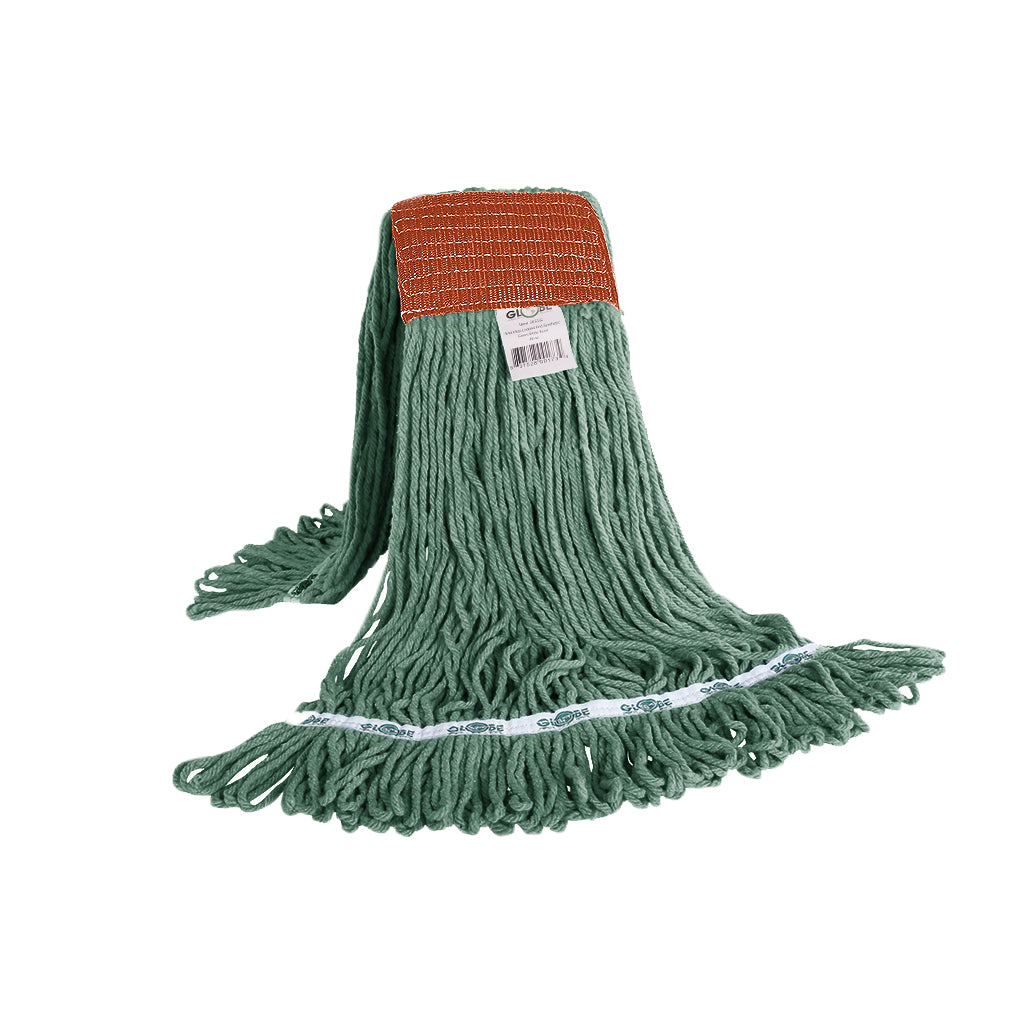 Syn-Pro® Synthetic Looped End Wet Mop Wide Band Green 20oz