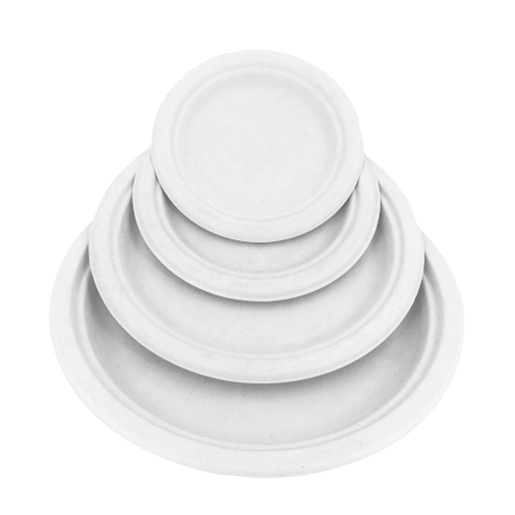 Compostable Round Plate - White / 7" (pack of 50)