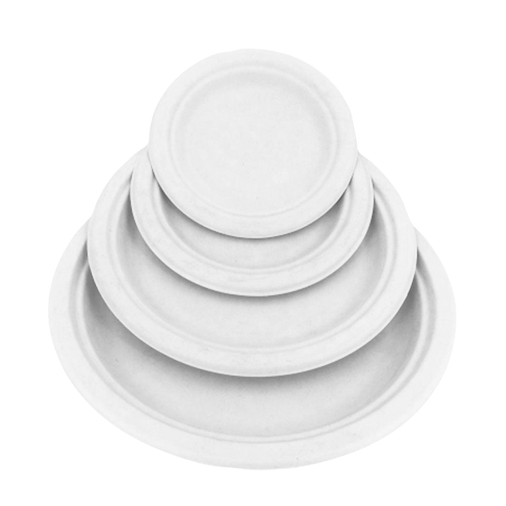 Compostable Round Plate - White / 9" (pack of 50)