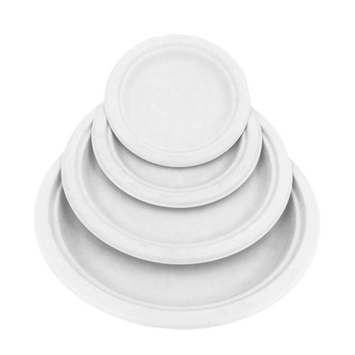 Compostable Round Plate - White / 9" (pack of 50)