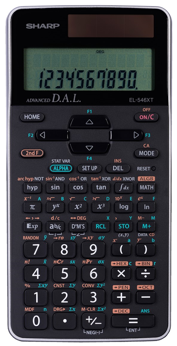 SHARP EL546XTBSL 469 FUNCTION, 10X2 LINE, SCIENTIFIC CALCULATOR