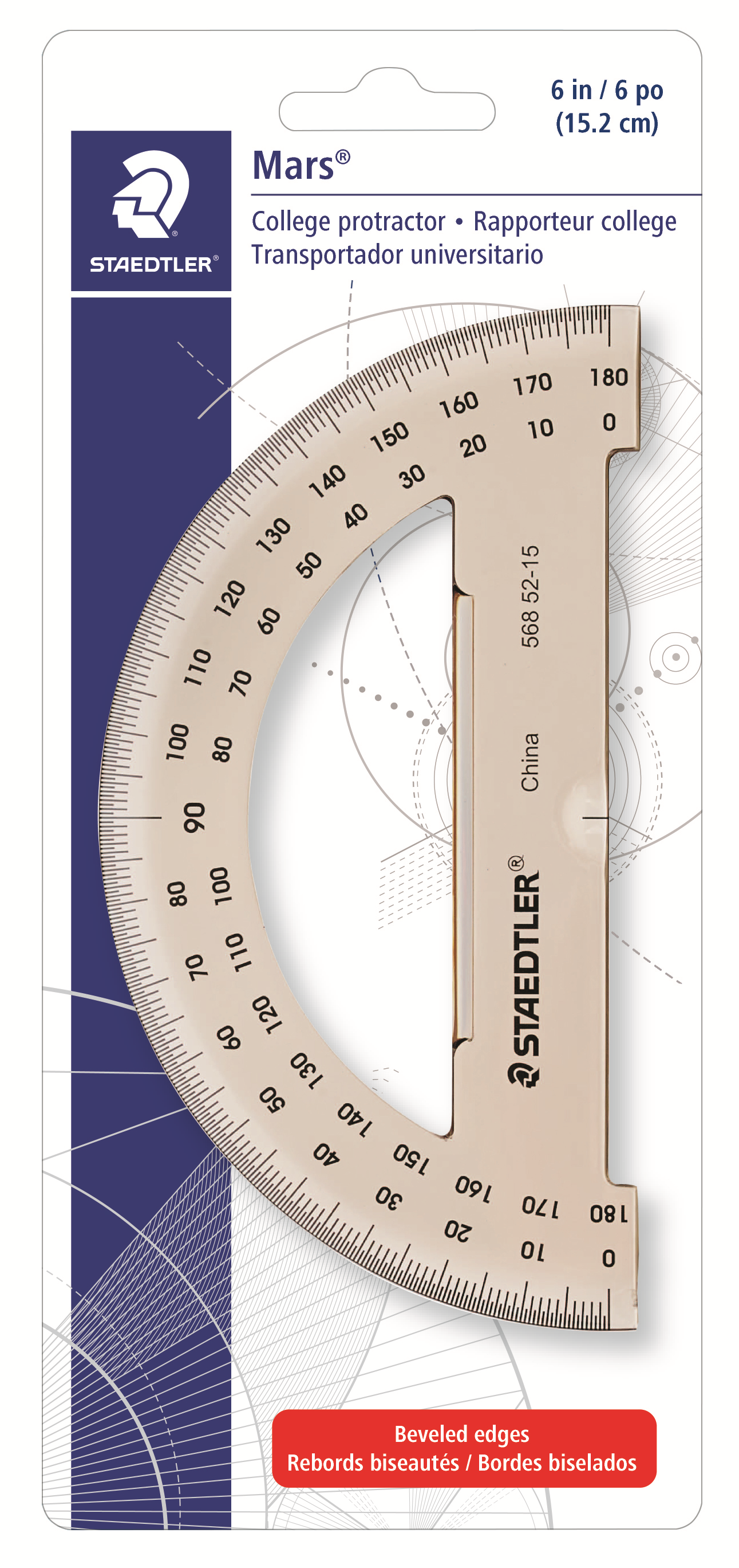 56852-15BK02 STAEDTLER-Mars Limited PROTRACTOR 180deg.6"