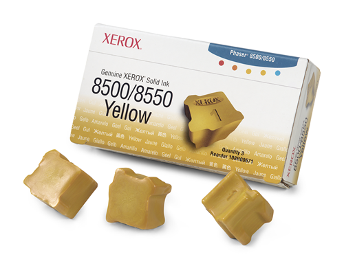 108R00671 Genuine Xerox Solid Ink 8500/8550 Yellow (three Sticks)