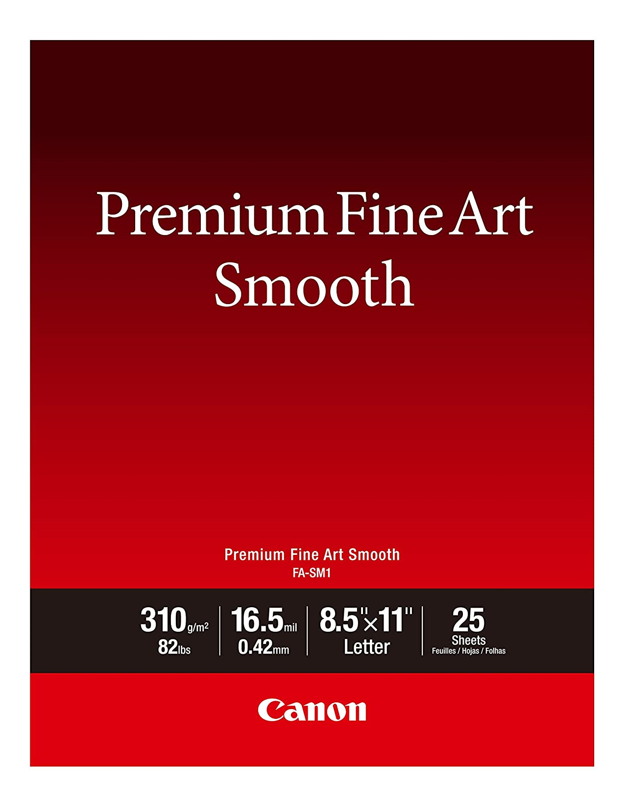 FA-SM1 Premium Fine Art Smooth, LTR (25 sheets/pkg)