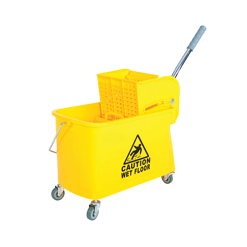 21 Qt Sidepress Bucket and Wringer Yellow