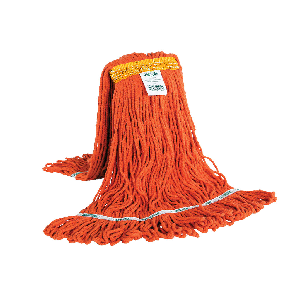 Syn-Pro® Synthetic Looped End Wet Mop Narrow Band Orange 24oz Bagged