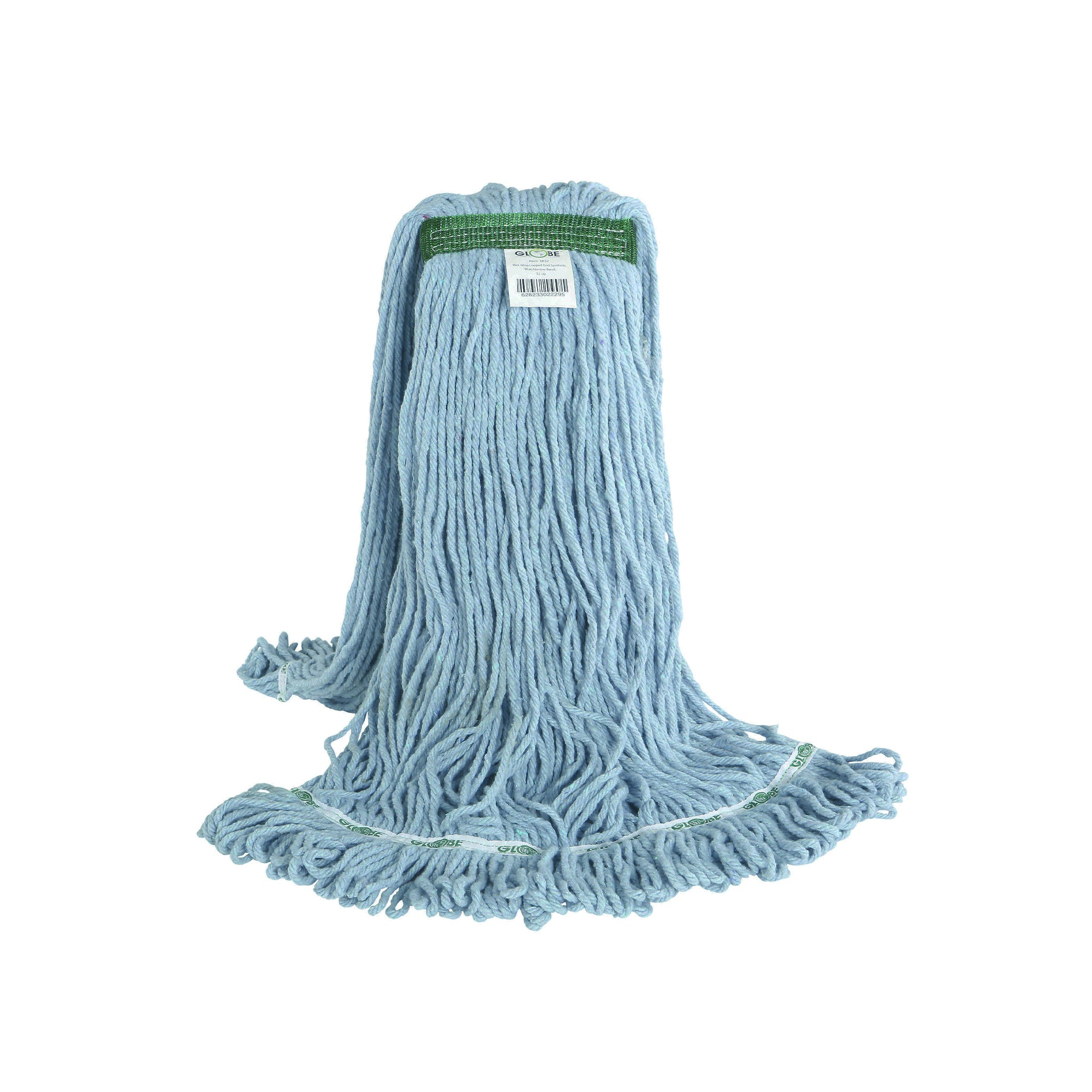 Syn-Pro® Synthetic Looped End Wet Mop Narrow Band Blue 32oz Bagged