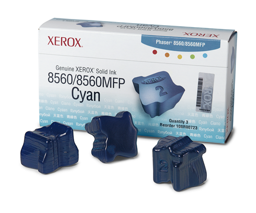 108R00723 Genuine Xerox Solid Ink Cyan, Phaser 8560/8560MFP (3 Sticks)