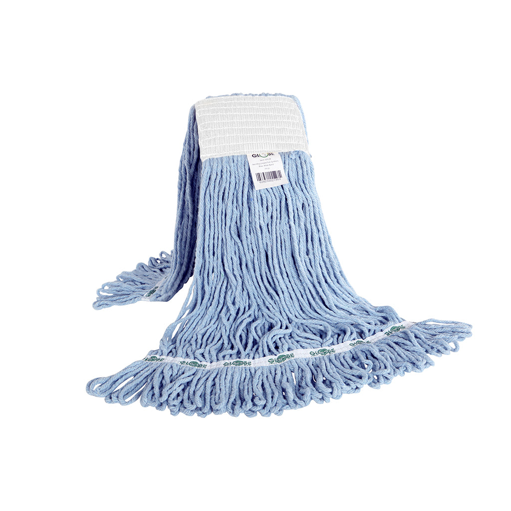 Syn-Pro® Synthetic Looped End Wet Mop Wide Band Blue 10oz