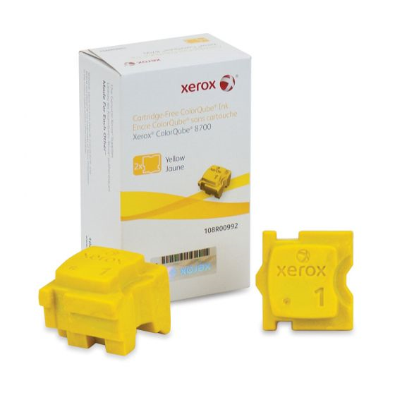 108R00992 Xerox Colorqube Ink Yellow, Colorqube 8700 (2 Sticks), North America