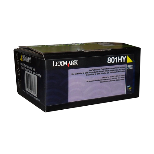 80C1HY0 Lexmark CX410,510 Yellow Return Program 3K Toner Cartridge