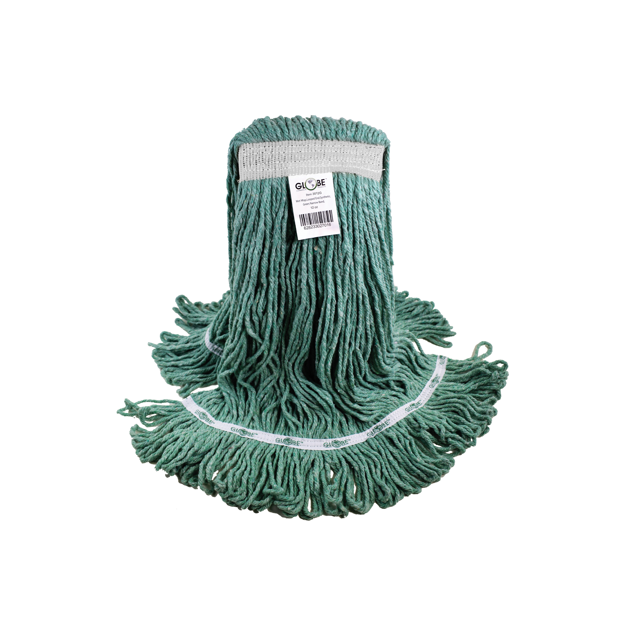 Syn-Pro® Synthetic Looped End Wet Mop Narrow Band Green 12oz