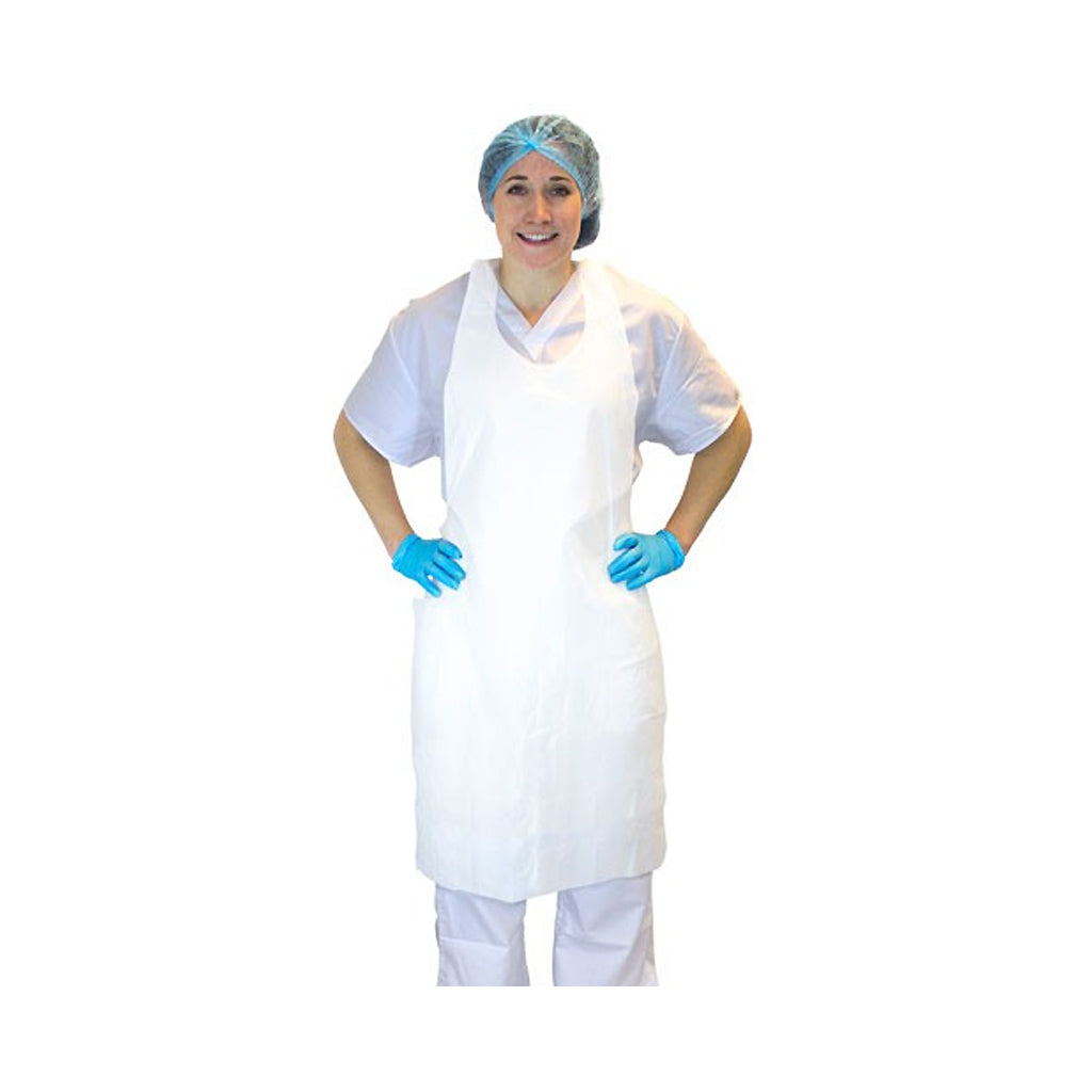 Polyethylene Apron White (Pack of 100)