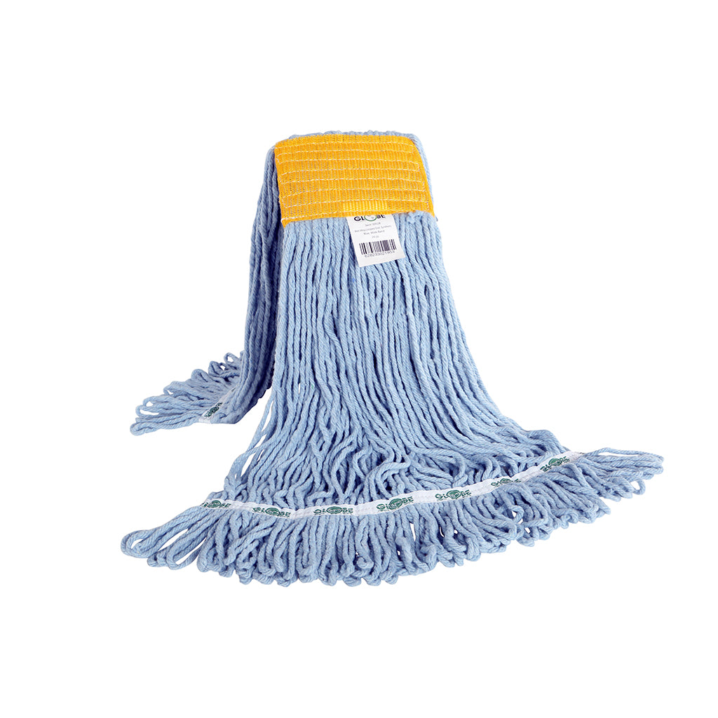 Syn-Pro® Synthetic Looped End Wet Mop Wide Band Blue 24oz