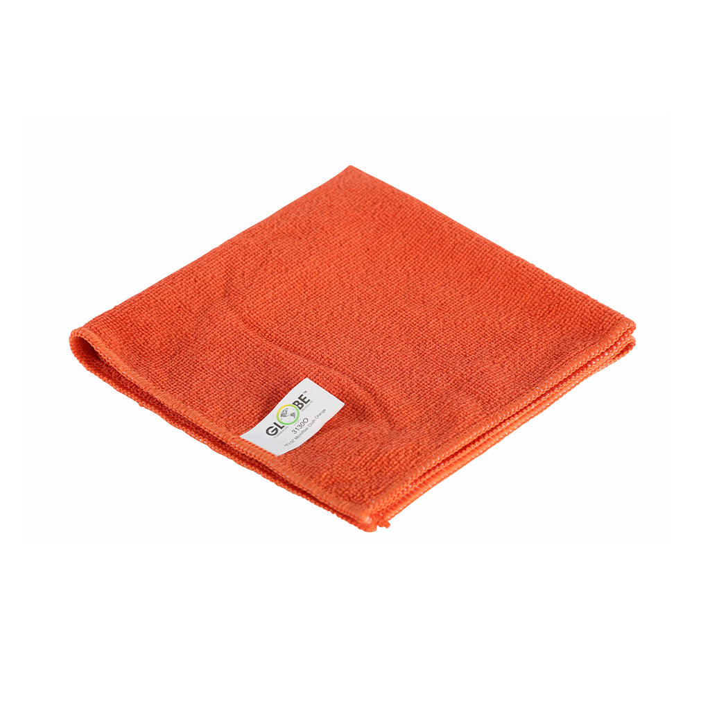 14"x14" Microfiber Cloth 240GSM Orange (Pack of 10)