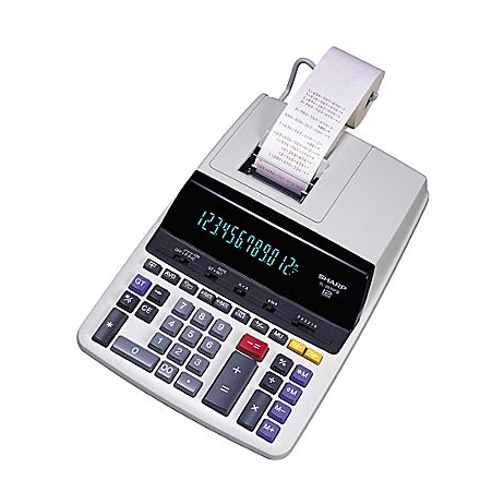 SHARP EL2630PIII COMMERCIAL 12-DIGIT 2-COLOUR PRINTING CALCULATOR