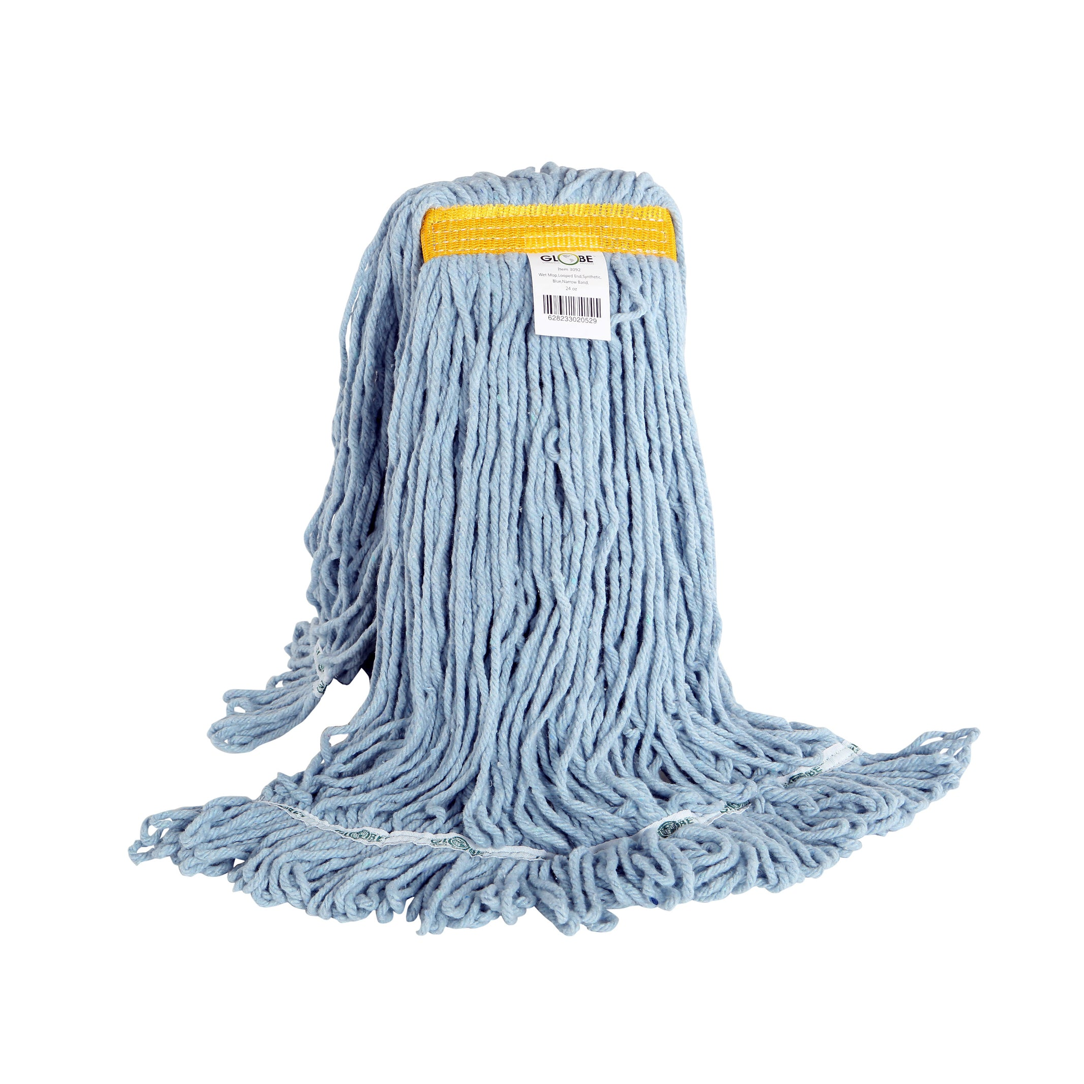 Syn-Pro® Synthetic Looped End Wet Mop Narrow Band Blue 24ozBagged