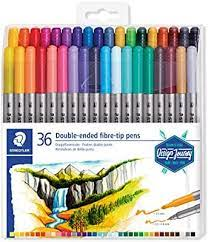 Double-ended fibre-tip pens 72pcs