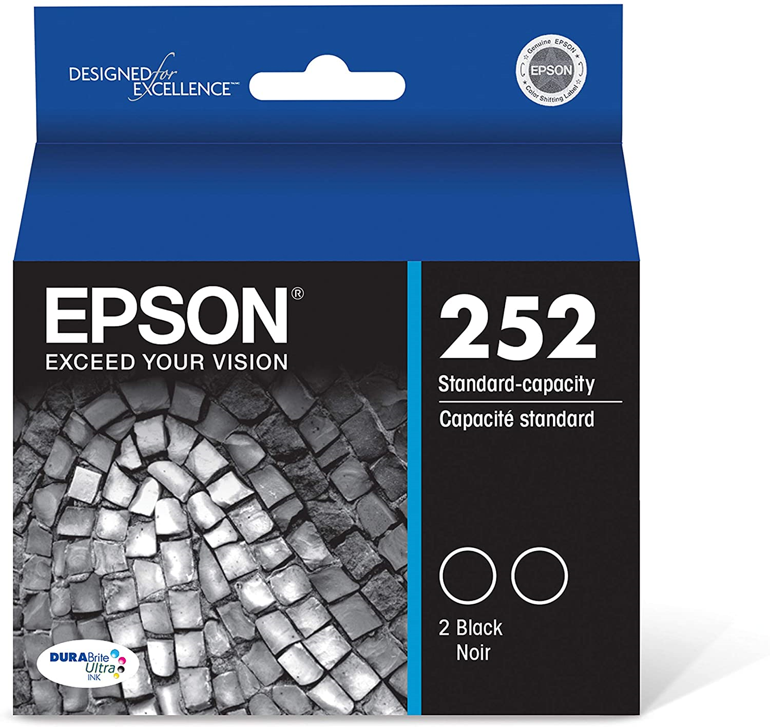 T252120D2 Epson 252 Durabrite Ultra Black Ink Dual Pack