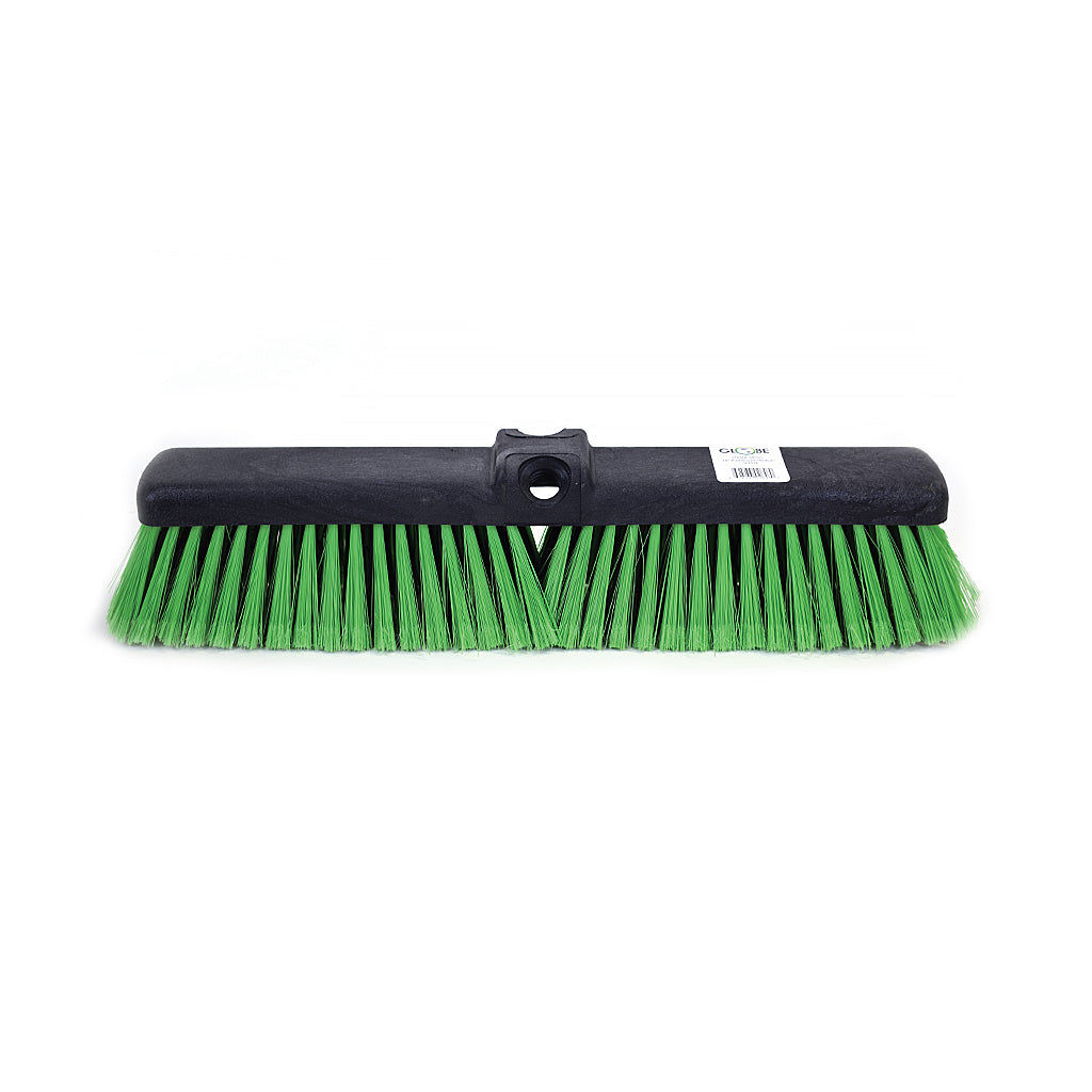 18" Plastic Block Pushbroom Medium GREEN