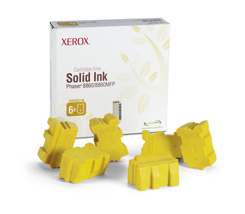 108R00748 Genuine Xerox Solid Ink Yellow, Phaser 8860/8860MFP (6 Sticks)