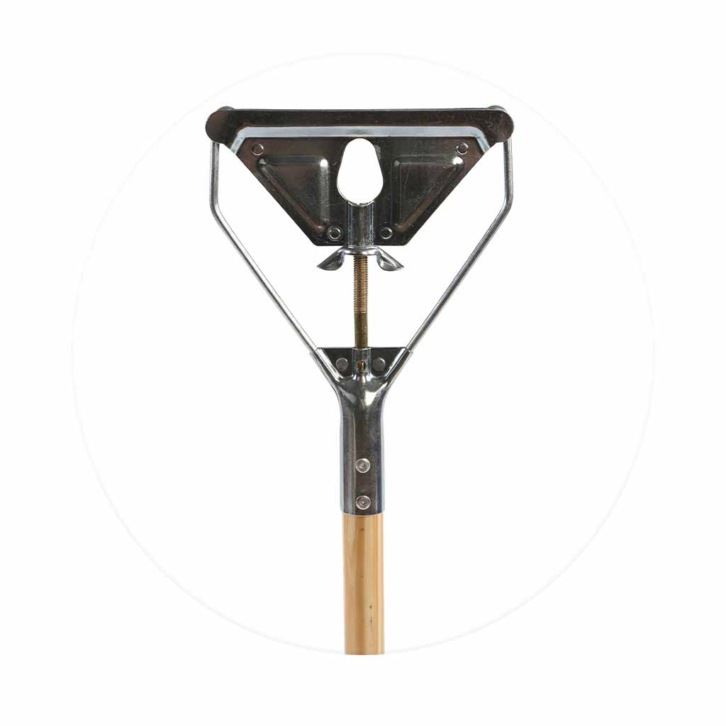 Metal Head W/Wingnut 60" Wood Handle Mop Stick