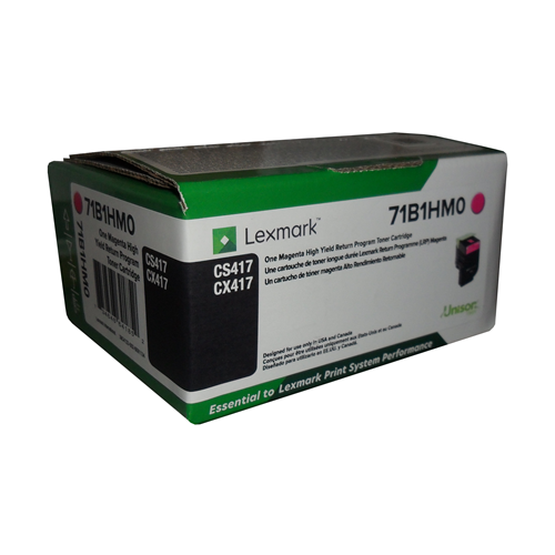 Lexmark CS/CX417, 517 Magenta Return Programme 3.5K Toner Cartridge Part no.: 71B1HM0