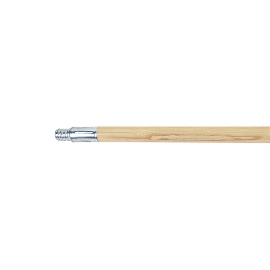 1 1/8" x 60" Threaded Metal Tip Lacq Wood Handle